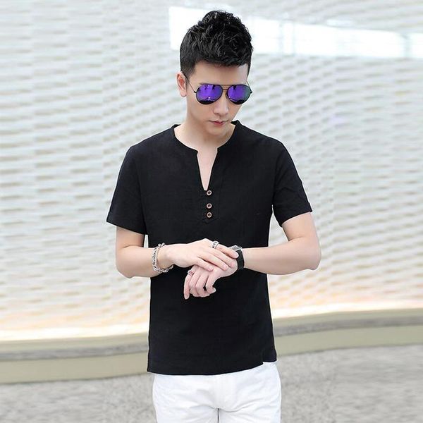 men's t-shirts men summer t-shirt casual short sleeve v-neck fashion breathable slim, White;black
men's t-shirts men summer t-shirt casual short sleeve v-neck fashion breathable slim, White;black