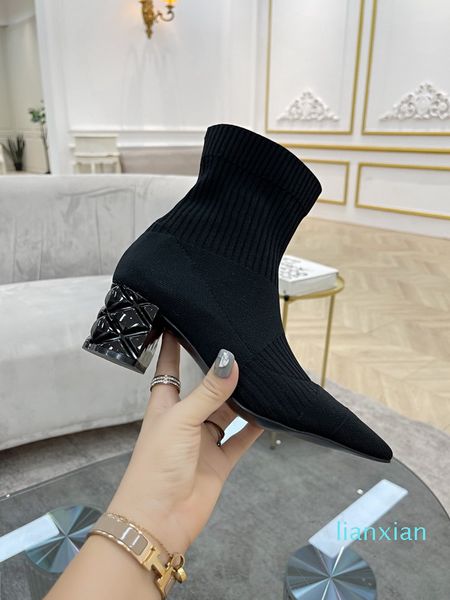 designer autumn winter socks boots fashion pointed toe knitted elastic boot alphabetic women shoes lady letter thick heels large size, Black
designer autumn winter socks boots fashion pointed toe knitted elastic boot alphabetic women shoes lady letter thick heels large size, Black