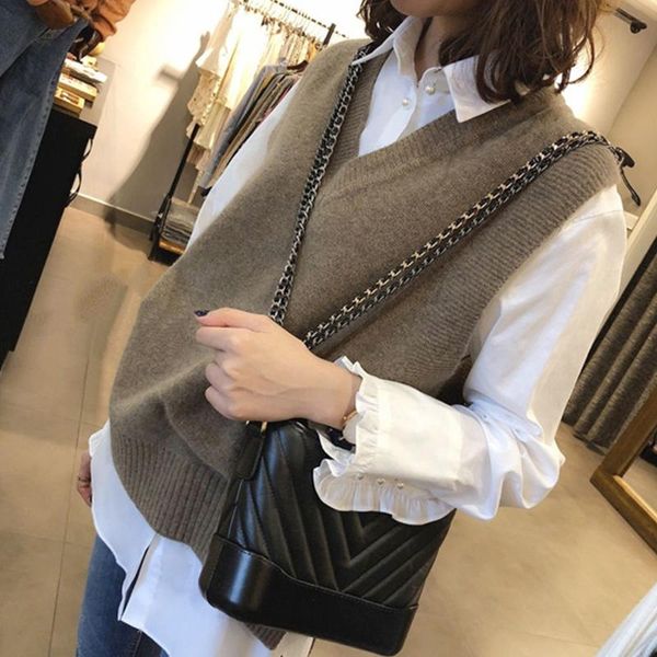 women's vests clothing spring and autumn v-neck knitted vest women sleeveless jacket, Black;white
women's vests clothing spring and autumn v-neck knitted vest women sleeveless jacket, Black;white