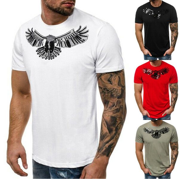 hirigin mens summer short sleeve t-shirt basic work sports sequin embroider tee us, Black;blue
hirigin mens summer short sleeve t-shirt basic work sports sequin embroider tee us, Black;blue