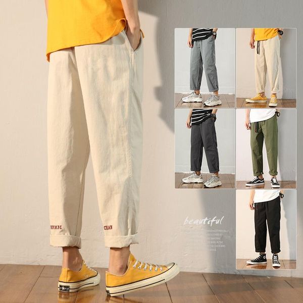men's pants overalls autumn fashion brand straight trend pure cotton loose casual hong kong style boys' 9-point wide legs, Black
men's pants overalls autumn fashion brand straight trend pure cotton loose casual hong kong style boys' 9-point wide legs, Black