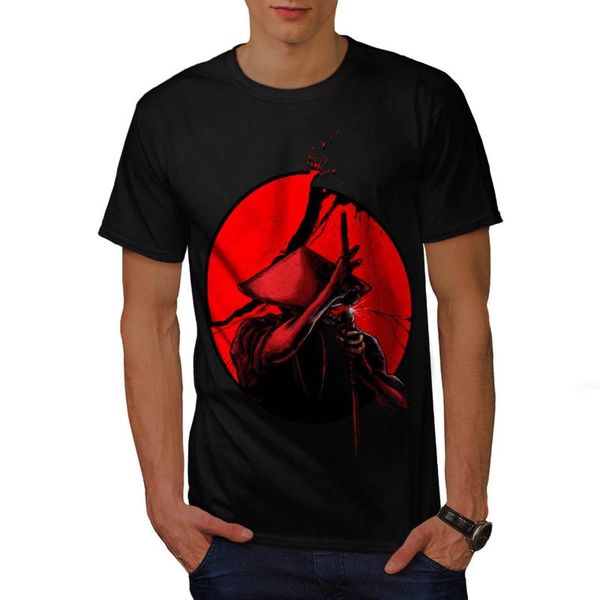 men's t-shirts fashion printed t shirt japanese warrior men tee, White;black