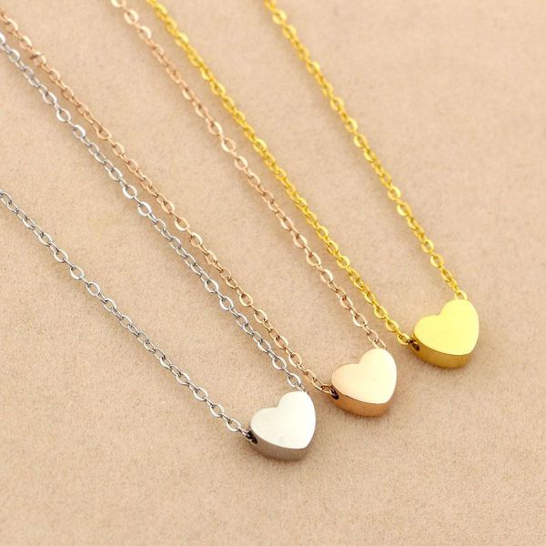 chains glossy heart peach pendant rose gold titanium steel clavicle necklace fashion jewelry, Silver
chains glossy heart peach pendant rose gold titanium steel clavicle necklace fashion jewelry, Silver