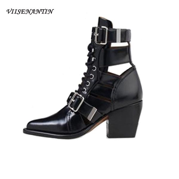 viisenantin 2021 high-heel hollow sandals leather short boots summer thick-heel pointed toe lace-up sandals, Black
viisenantin 2021 high-heel hollow sandals leather short boots summer thick-heel pointed toe lace-up sandals, Black
