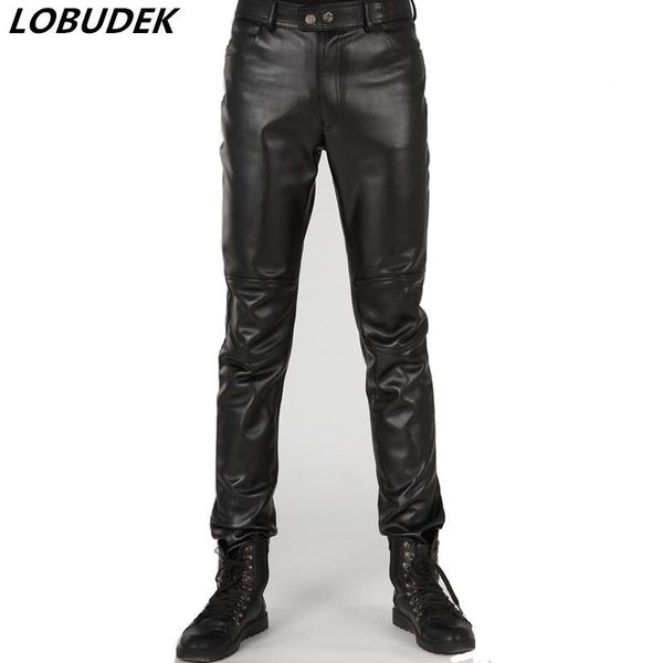 men's pants black solid color men leather autumn winter long korean style male casual trousers singer jazz stage costume
men's pants black solid color men leather autumn winter long korean style male casual trousers singer jazz stage costume
