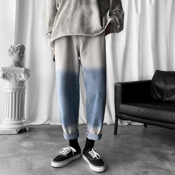 2021 new men's baggy homme cargo pocket wash jeans blue casual pants gradual change color loose biker denim trousers plus size -2xl ux
2021 new men's baggy homme cargo pocket wash jeans blue casual pants gradual change color loose biker denim trousers plus size -2xl ux