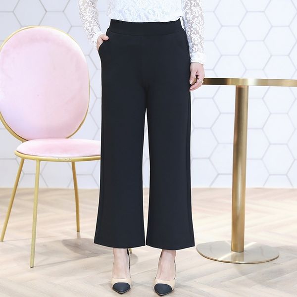 l-6xl plus size spring and autumn stretch straight wide-leg pants nine-point loose black office ladies trousers 210527, Black;white
l-6xl plus size spring and autumn stretch straight wide-leg pants nine-point loose black office ladies trousers 210527, Black;white