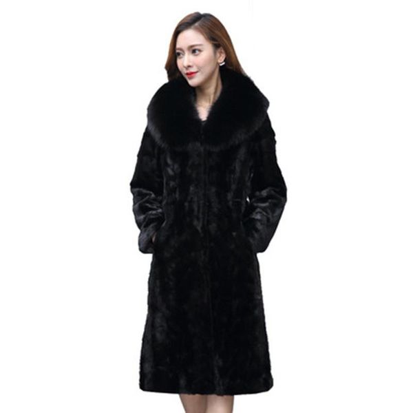 women's fur & faux milk female coat imitation collar ladies 6xl 7xl 8xl 9xl plus size long sleeves pocket outwear xf749, Black
women's fur & faux milk female coat imitation collar ladies 6xl 7xl 8xl 9xl plus size long sleeves pocket outwear xf749, Black