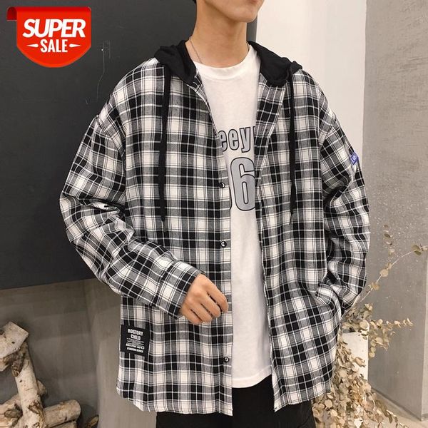 2020 plaid hoodie sweatshirt men's flannel style hip hop punk streetwear casual cardigan long-sleeved #te2f, Black
2020 plaid hoodie sweatshirt men's flannel style hip hop punk streetwear casual cardigan long-sleeved #te2f, Black