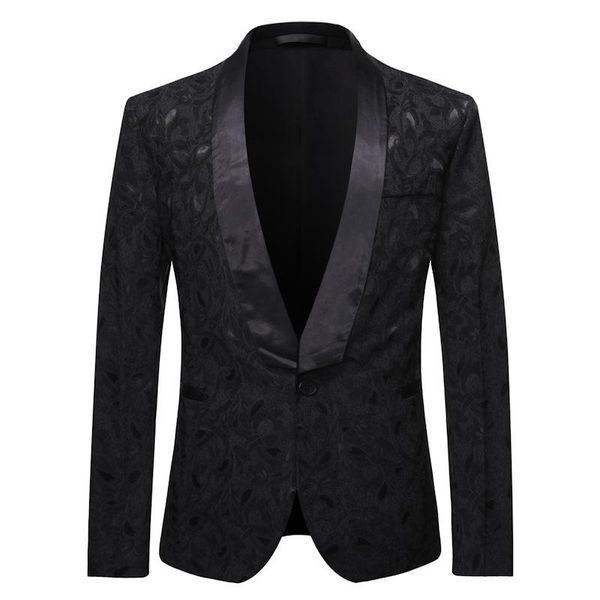 men's suits & blazers mens black floral jacquard dress blazer jacket men nightclub business wedding party suit stage singers clothes, White;black
men's suits & blazers mens black floral jacquard dress blazer jacket men nightclub business wedding party suit stage singers clothes, White;black