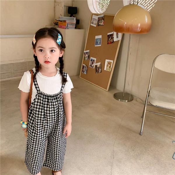 jumpsuits girls korean style plaid wide leg pants summer 2021 baby girl cotton loose casual all-match straps trousers, Blue
jumpsuits girls korean style plaid wide leg pants summer 2021 baby girl cotton loose casual all-match straps trousers, Blue