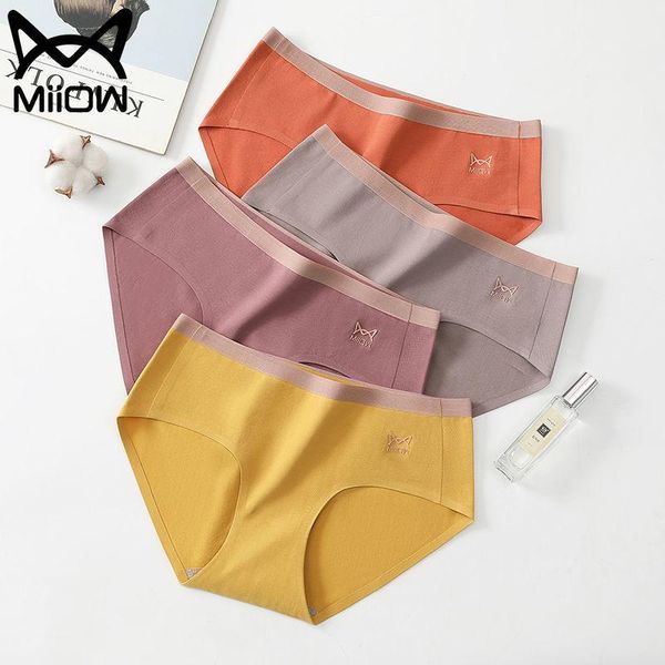 women's panties brand miiow underwear pure cotton mid-waist seamless student korean style antibacterial crotch briefs women, Black;pink
women's panties brand miiow underwear pure cotton mid-waist seamless student korean style antibacterial crotch briefs women, Black;pink