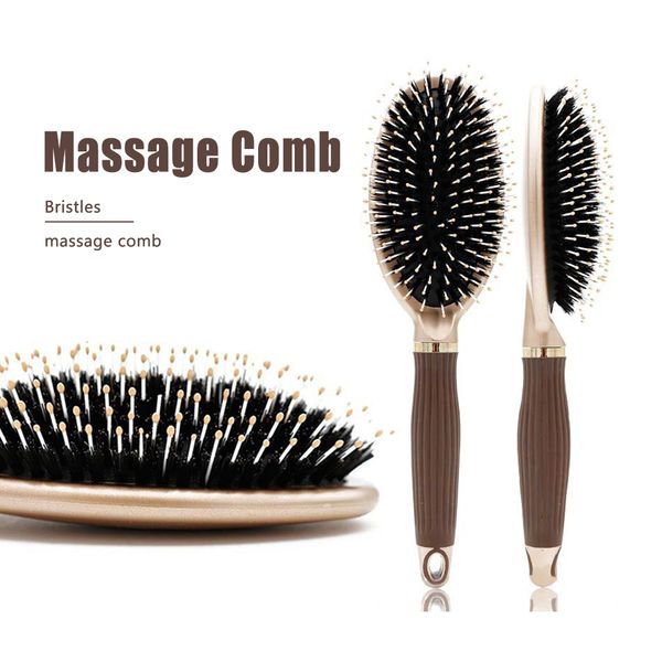 natural wild boar bristle massage hair comb anti-static magic hair brush paddle brush hair scalp massage brush styling tool
natural wild boar bristle massage hair comb anti-static magic hair brush paddle brush hair scalp massage brush styling tool