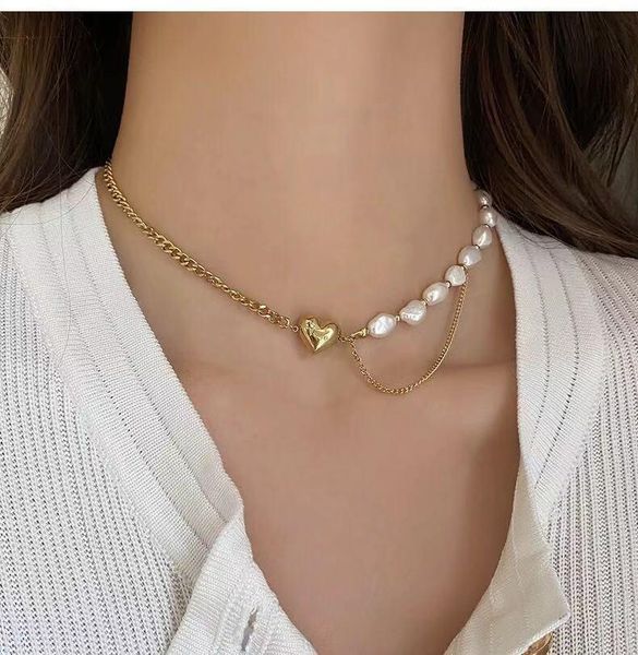 pendant necklaces pearl heart vintage gold titanium necklace for women in wedding party condition 2021 trend, Silver
pendant necklaces pearl heart vintage gold titanium necklace for women in wedding party condition 2021 trend, Silver