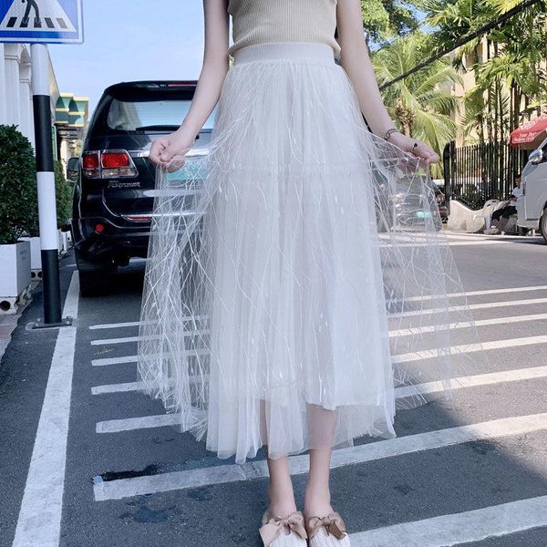 skirts 2021 spring autumn women elegant mesh patchwork lining office ladies casual solid high waist fairy midi m251, Black
skirts 2021 spring autumn women elegant mesh patchwork lining office ladies casual solid high waist fairy midi m251, Black