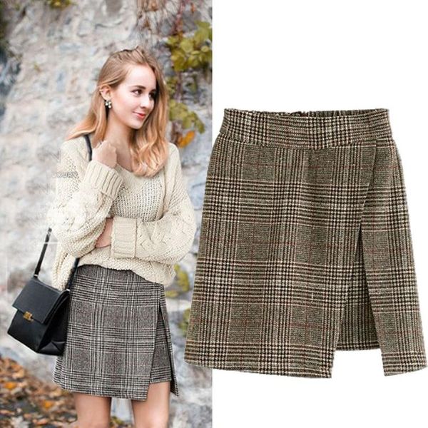 skirts autumn/winter retro fragrance a-line skirt elegant and versatile front slit classic plaid for women punk harajuku, Black
skirts autumn/winter retro fragrance a-line skirt elegant and versatile front slit classic plaid for women punk harajuku, Black