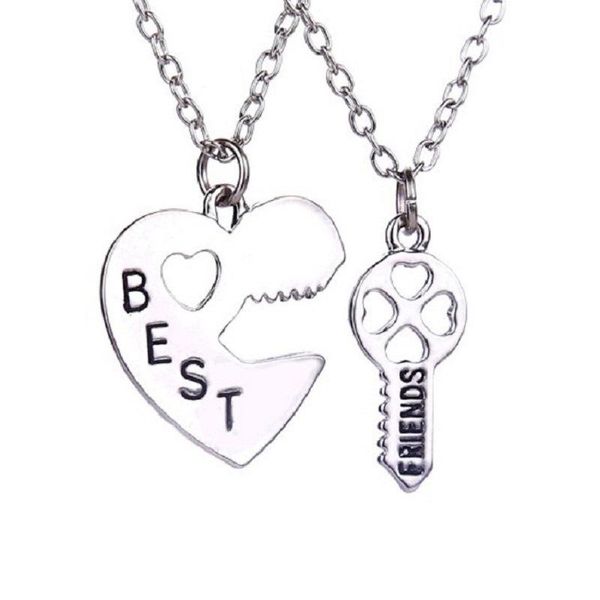 pendant necklaces good friend series necklace heart-shaped key jewelry gift couple, Silver
pendant necklaces good friend series necklace heart-shaped key jewelry gift couple, Silver