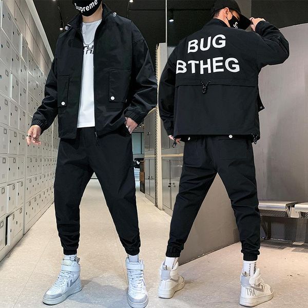 men's tracksuits boutique han edition sport suit male age season shuaiwei dress logo hip-hop tooling jacket,, Gray
men's tracksuits boutique han edition sport suit male age season shuaiwei dress logo hip-hop tooling jacket,, Gray
