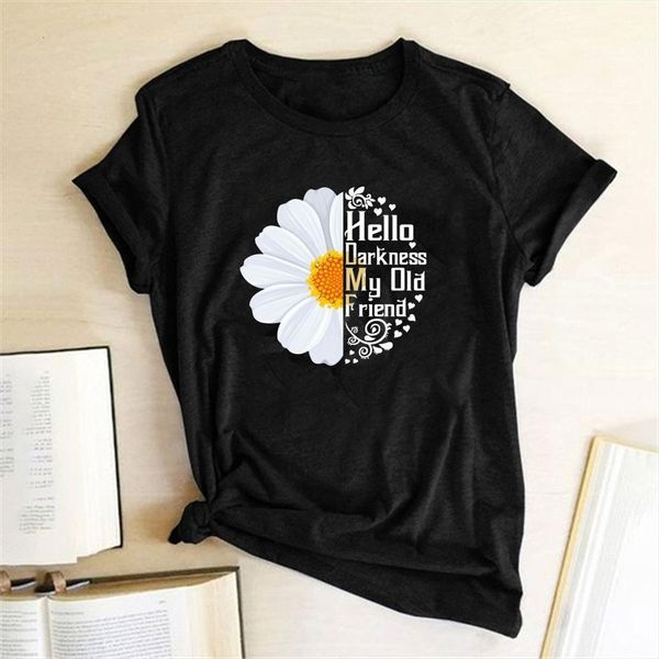 hello darkness my old friend men t shirts and womens print women short sleeve white sunflower blusas mujer de moda, White;black
hello darkness my old friend men t shirts and womens print women short sleeve white sunflower blusas mujer de moda, White;black