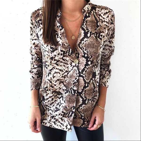 women v neck casual blouse 2021 snake skin printed long sleeve blouse female fashion elegant shirts, White
women v neck casual blouse 2021 snake skin printed long sleeve blouse female fashion elegant shirts, White