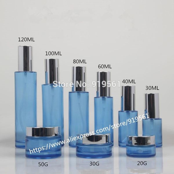 storage bottles & jars 50pcs x 80ml transparent blue glass bottle, lotion bottle can be used by press pump and sprayers, toilet water contai
storage bottles & jars 50pcs x 80ml transparent blue glass bottle, lotion bottle can be used by press pump and sprayers, toilet water contai