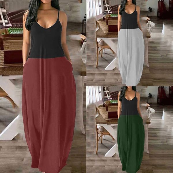 casual dresses women plus size multicolor solid color maxi dress v-neck sleeveless with pockets holiday long, Black;gray
casual dresses women plus size multicolor solid color maxi dress v-neck sleeveless with pockets holiday long, Black;gray