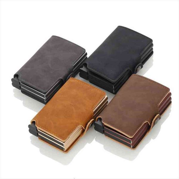 large capacity rfid blocking men business credit card holder metal double aluminium box vintage leather travel wallet, Red;black
large capacity rfid blocking men business credit card holder metal double aluminium box vintage leather travel wallet, Red;black