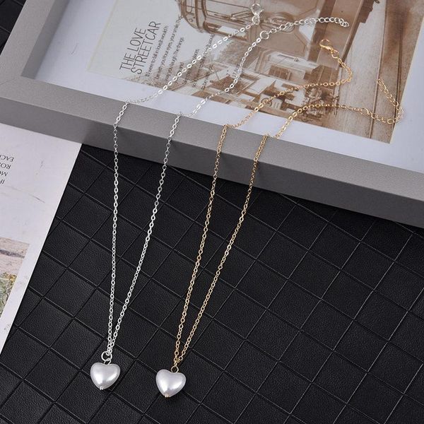 chokers 2021 fashion elegant heart shaped pearl necklace for women pendant choker clavicle chain wedding girls jewelry gifts, Golden;silver
chokers 2021 fashion elegant heart shaped pearl necklace for women pendant choker clavicle chain wedding girls jewelry gifts, Golden;silver