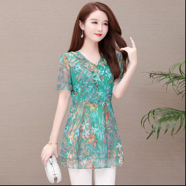 women casual chiffon blouses shirts lady summer style v neck flower printed long blusas df2906 drop shipping, White
women casual chiffon blouses shirts lady summer style v neck flower printed long blusas df2906 drop shipping, White