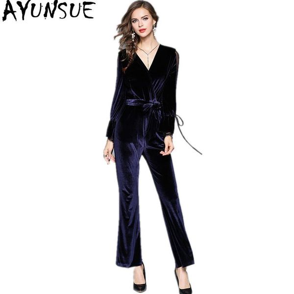 women's jumpsuits & rompers ayunsue 2021 fashion velvet elegnat woman womens jumpsuit trousers long sleeve overalls for women wyq1073, Black;white
women's jumpsuits & rompers ayunsue 2021 fashion velvet elegnat woman womens jumpsuit trousers long sleeve overalls for women wyq1073, Black;white