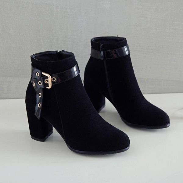 boots big size 9 10 11-19 women shoes ankle for ladies willow side zipper with belt buckle, Black
boots big size 9 10 11-19 women shoes ankle for ladies willow side zipper with belt buckle, Black