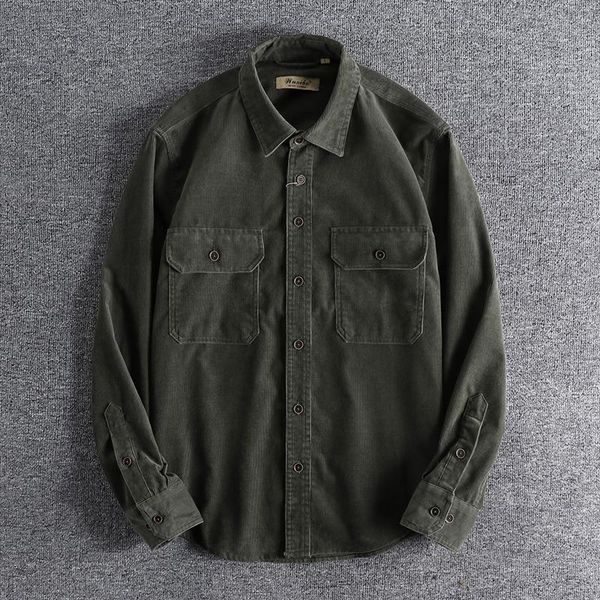 men's casual shirts 2021 arrival corduroy fabric work clothes pocket xl long sleeve shirt for promotion 0696, White;black
men's casual shirts 2021 arrival corduroy fabric work clothes pocket xl long sleeve shirt for promotion 0696, White;black