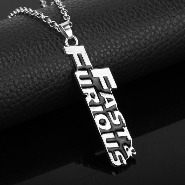 action movie fast & furious letters design logo emblem alloy keychain keyring key chains pendant necklace chain accessories, Silver
action movie fast & furious letters design logo emblem alloy keychain keyring key chains pendant necklace chain accessories, Silver