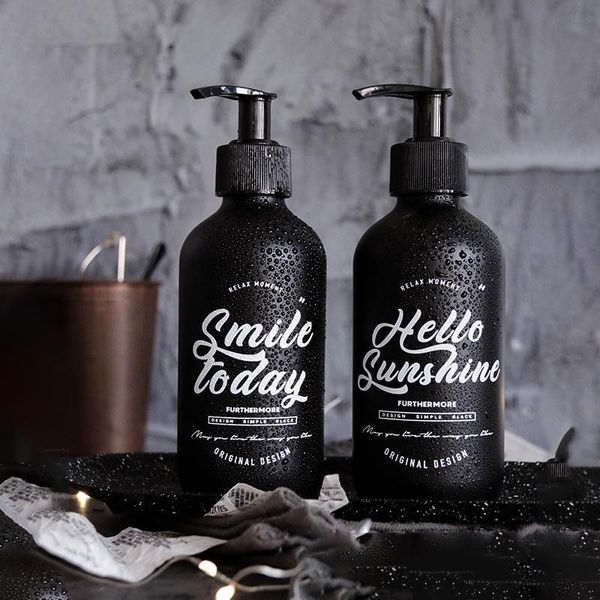 liquid soap dispenser matte black bathroom accessories glass bottle hand sanitizer shampoo organizer
liquid soap dispenser matte black bathroom accessories glass bottle hand sanitizer shampoo organizer