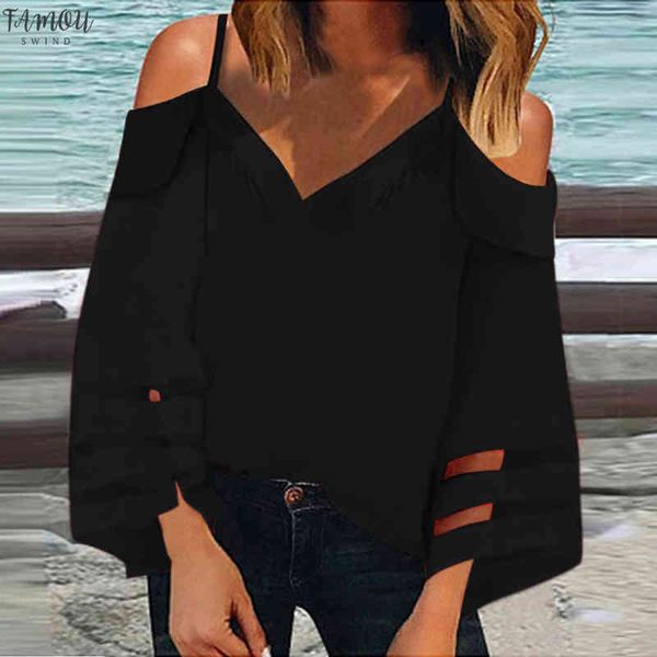 blouses women off shoulder mesh panel blouse 3 4 bell casual sleeve loose streetwear shirt clothes, White
blouses women off shoulder mesh panel blouse 3 4 bell casual sleeve loose streetwear shirt clothes, White