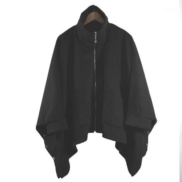 men's trench coats 2021 male clothing bianfushan dress cape cloak shawls woolen coat double personality singer costumes, Tan;black
men's trench coats 2021 male clothing bianfushan dress cape cloak shawls woolen coat double personality singer costumes, Tan;black