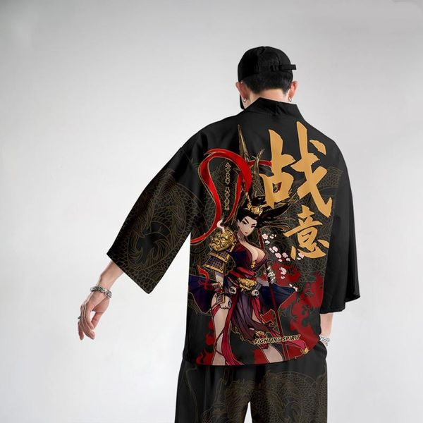 ethnic clothing printed men kimono cardigan japanese yukata satin cosplay costume male haori loose gown beach, Red
ethnic clothing printed men kimono cardigan japanese yukata satin cosplay costume male haori loose gown beach, Red