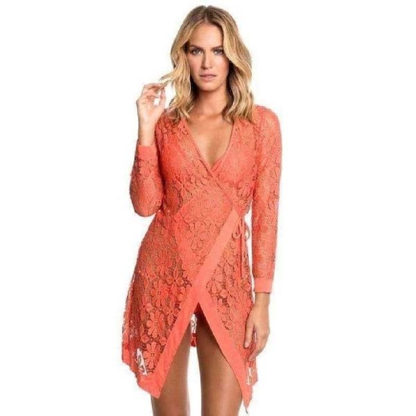 women's swimwear beach cover up lace ladies pareo for women beachwear coverups dress, White;black
women's swimwear beach cover up lace ladies pareo for women beachwear coverups dress, White;black