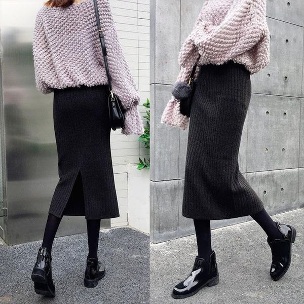 60 70cm elastic band autumn womens skirts winter warm knitted straight ribbed mid long black
60 70cm elastic band autumn womens skirts winter warm knitted straight ribbed mid long black