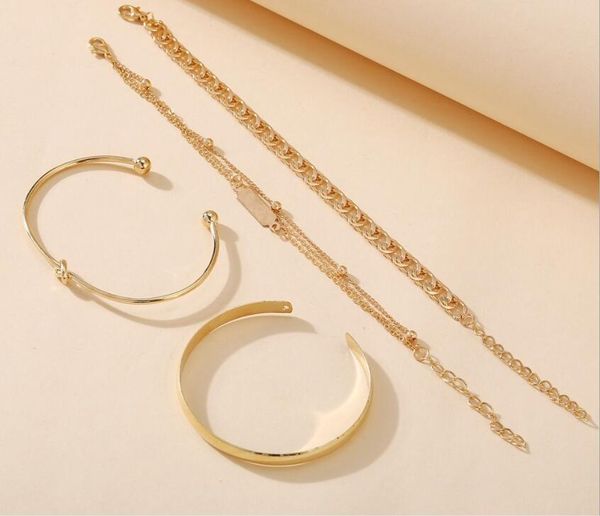 bangle jewelry european and american creative simple chain ring bracelet set of 4 sets, Black
bangle jewelry european and american creative simple chain ring bracelet set of 4 sets, Black