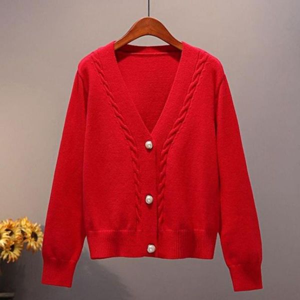 women's knits & tees single-breasted long sleeve sweater cardigan autumn winter v-neck solid color knitted coat ribbed cuff women, White
women's knits & tees single-breasted long sleeve sweater cardigan autumn winter v-neck solid color knitted coat ribbed cuff women, White
