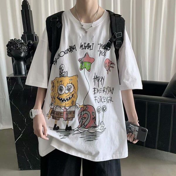 men's t-shirts japanese ins super fire sponge animation cartoon baby graffiti t-shirt hong kong style loose short-sleeved oversized shi, White;black
men's t-shirts japanese ins super fire sponge animation cartoon baby graffiti t-shirt hong kong style loose short-sleeved oversized shi, White;black