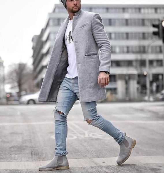 men's wool & blends trench coat men autumn winter windbreaker mens trendy fashion woolen mid-length, Black
men's wool & blends trench coat men autumn winter windbreaker mens trendy fashion woolen mid-length, Black