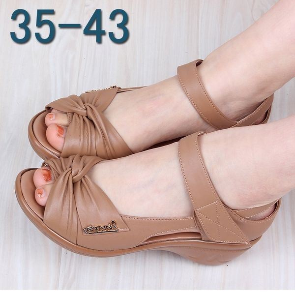 gktinoo summer woman leather shoes soft outsole open toe sandals casual wedges women shoes new fashion women sandal 210306, Black
gktinoo summer woman leather shoes soft outsole open toe sandals casual wedges women shoes new fashion women sandal 210306, Black