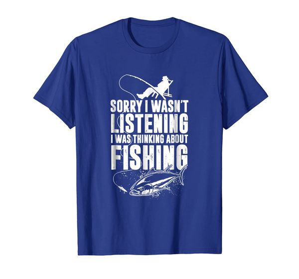 Sorry I Wasn't Listening I Was Thinking About Fishing Shirt, White;black
Sorry I Wasn't Listening I Was Thinking About Fishing Shirt, White;black