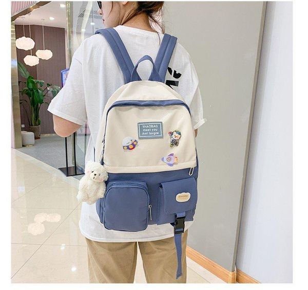 backpack campus small pure and fresh lovely student contrast color simple antique feeling girl schoolbag
backpack campus small pure and fresh lovely student contrast color simple antique feeling girl schoolbag