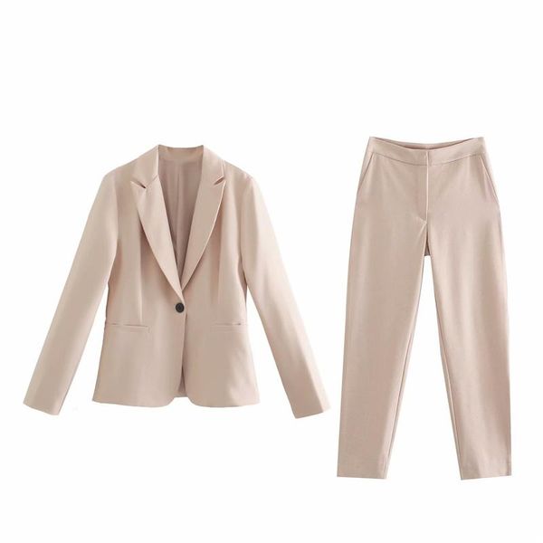 women's two piece pants woman elegant camel straight blazer suit 2021 spring chic female high waisted pencil suits laides solid matchin, White
women's two piece pants woman elegant camel straight blazer suit 2021 spring chic female high waisted pencil suits laides solid matchin, White