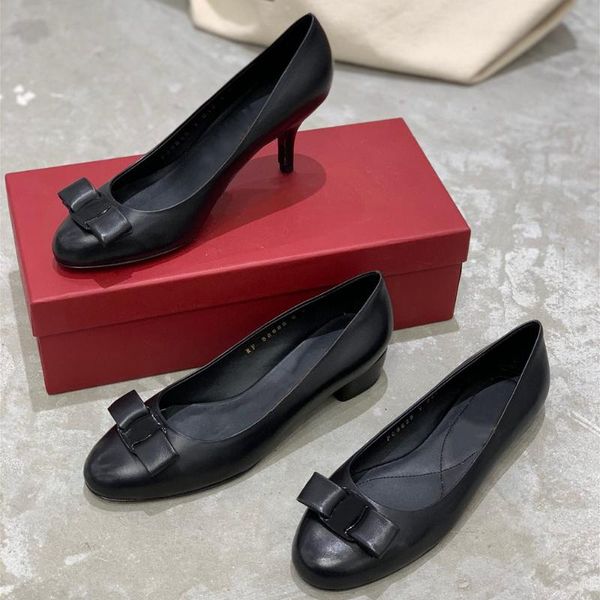 dress shoes women's genuine leather for woman brand bow design high heels round toe low quality, Black
dress shoes women's genuine leather for woman brand bow design high heels round toe low quality, Black