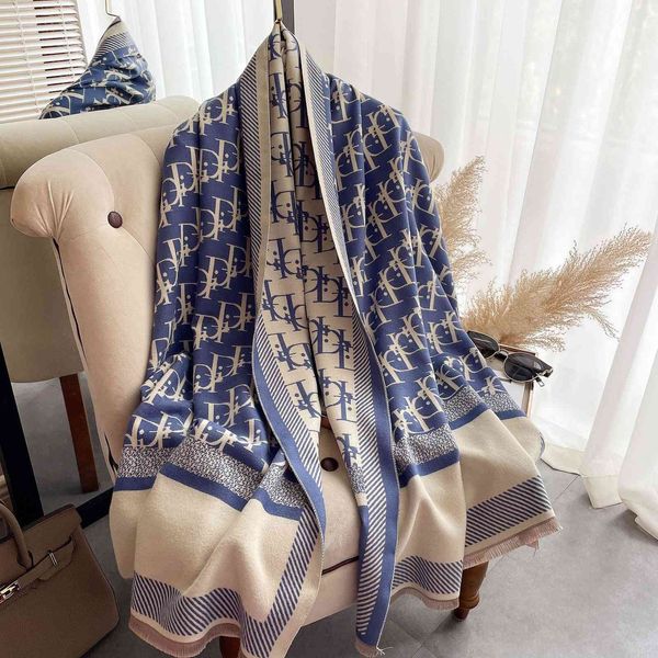 scarf 2023 new scarf autumn and winter women's dual-purpose double-sided imitation cashmere air, Blue;gray
scarf 2023 new scarf autumn and winter women's dual-purpose double-sided imitation cashmere air, Blue;gray