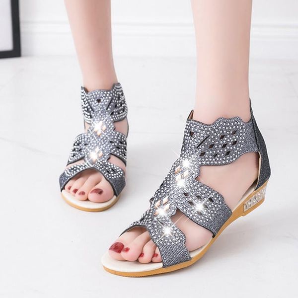 sandals lapolaka gladiator wedges cover heel open zip solid crystal hollow summer bling comfortable woman office shoes big size 36-43, Black
sandals lapolaka gladiator wedges cover heel open zip solid crystal hollow summer bling comfortable woman office shoes big size 36-43, Black